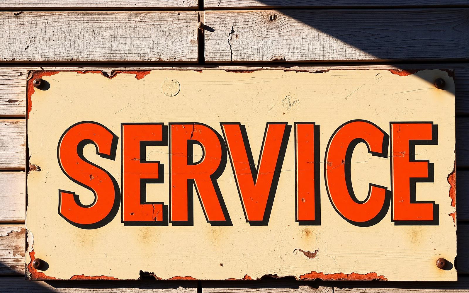 Vintage SERVICE sign