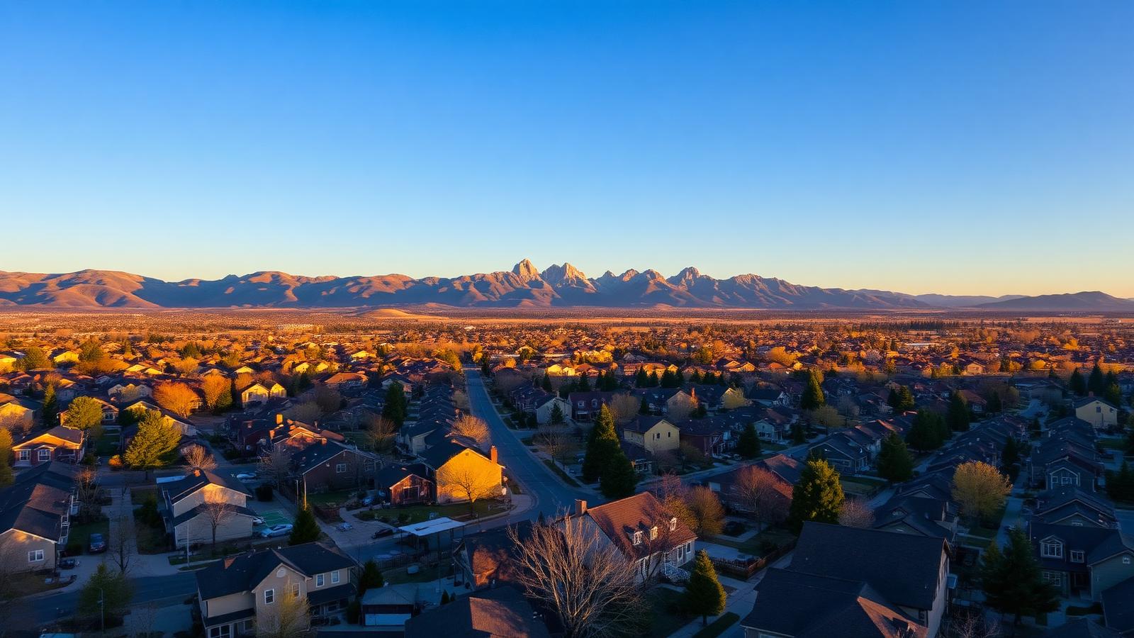Aerial view of Boulder County with the Flatirons