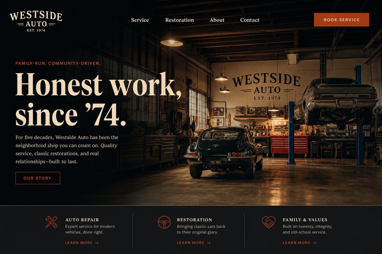Westside Auto website