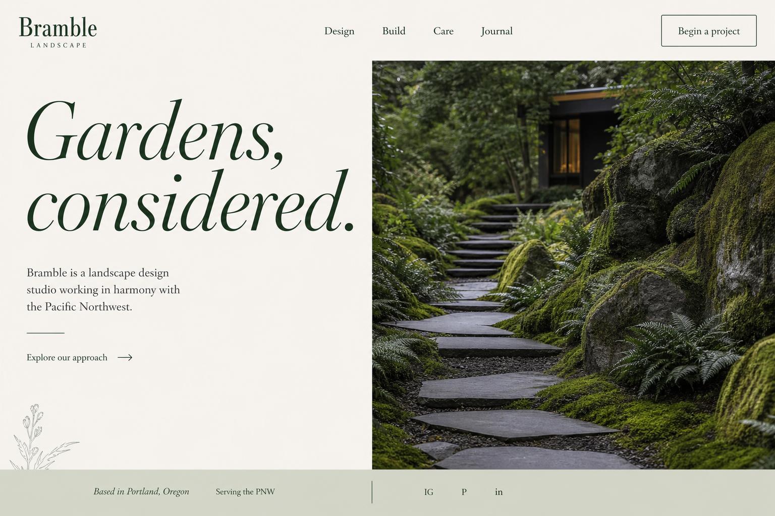 Bramble Landscape website