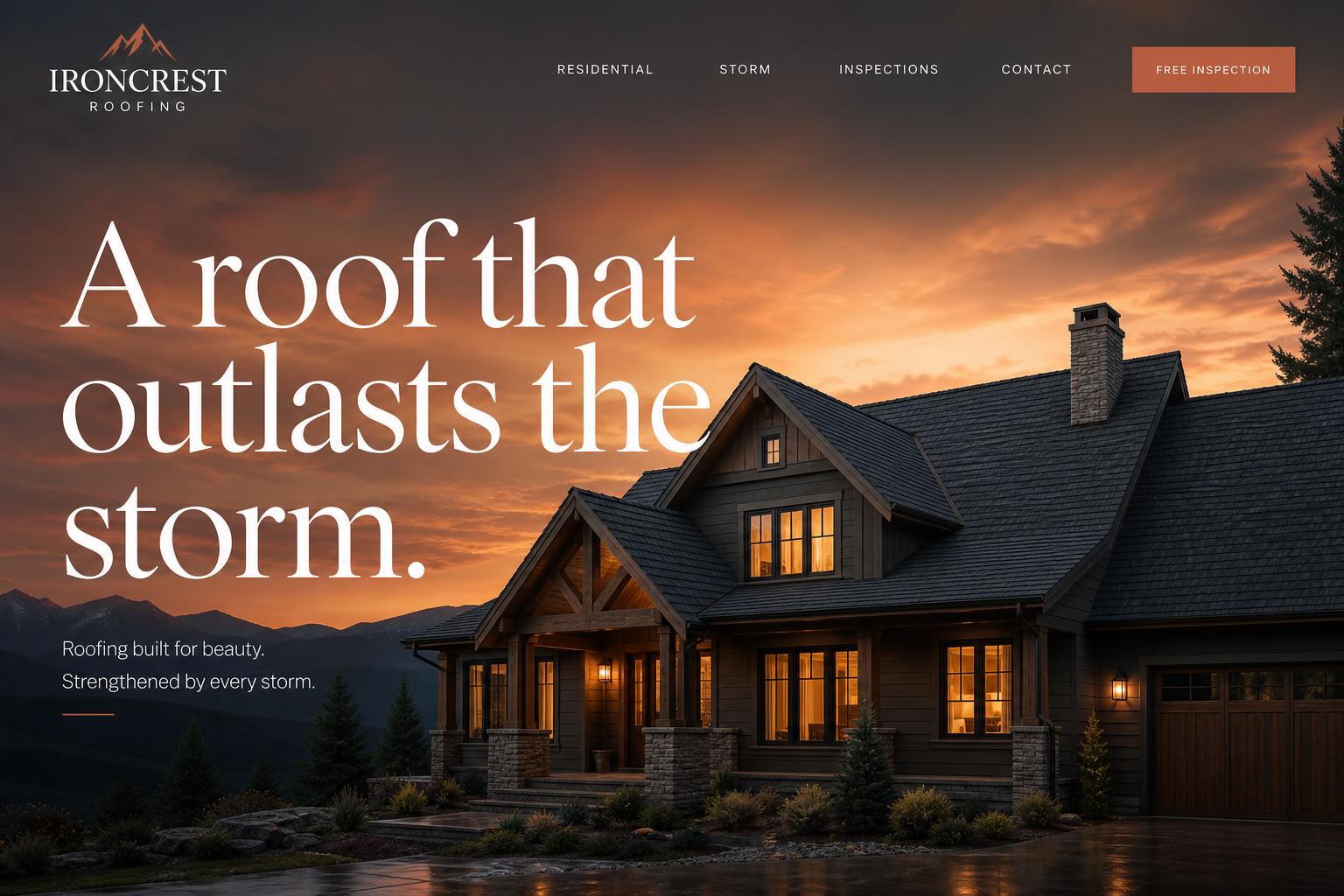 Ironcrest Roofing website